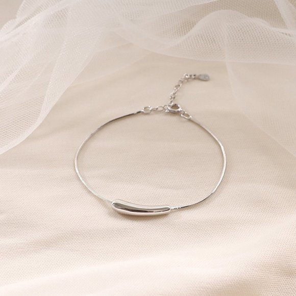 #NEW 925 Sterling Silver Simple Bar Bracelet A - Picture 3 of 10